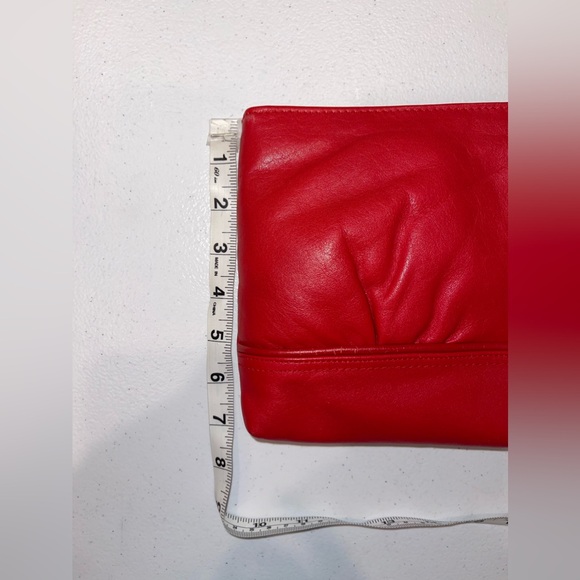 Red leather purse by Toni Vintage 80s Genuine Leather Vintage clutch purse - Picture 16 of 16
